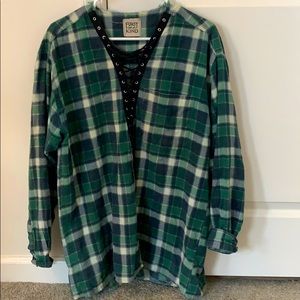 Furst of a Kind green and blue flannel